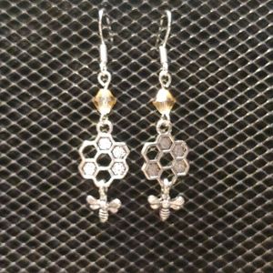 3/$20 | Save the bees!  dangle earrings